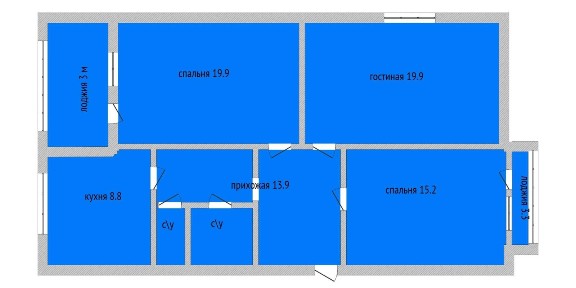 Продажа 3-комнатной квартиры
