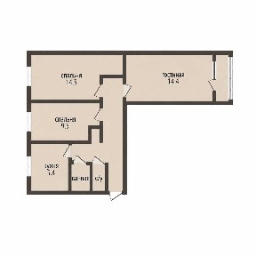 Продажа 3-комнатной квартиры район ЖД вокзала, на 3 этаже